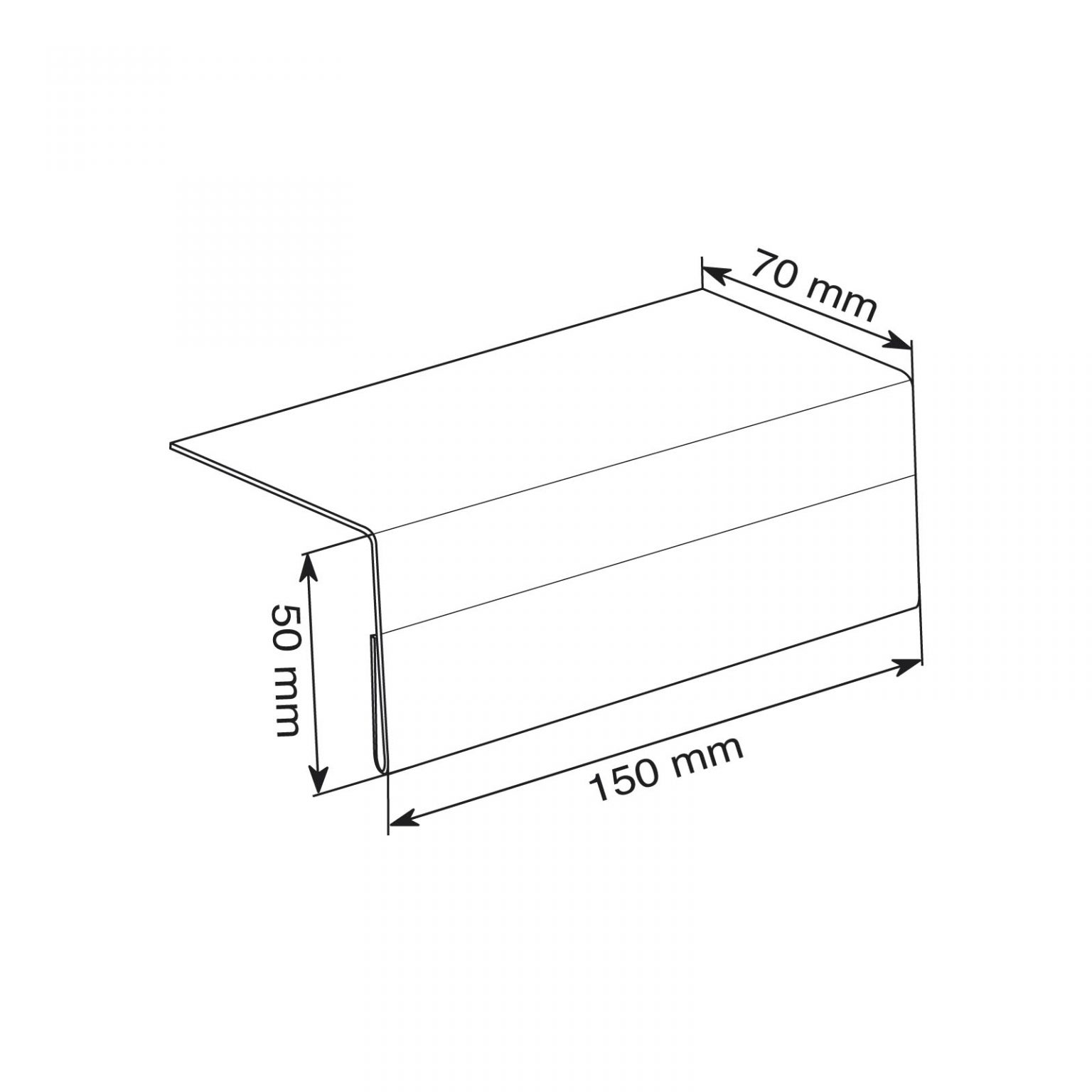 90° SHELFTALKER mm. 150 x 50 Retail