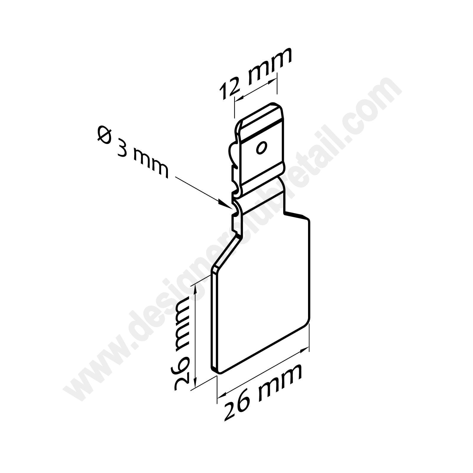 PORTA ETICHETTE PER BROCHES DOPPIE CON CLIP DIAM MM. 3