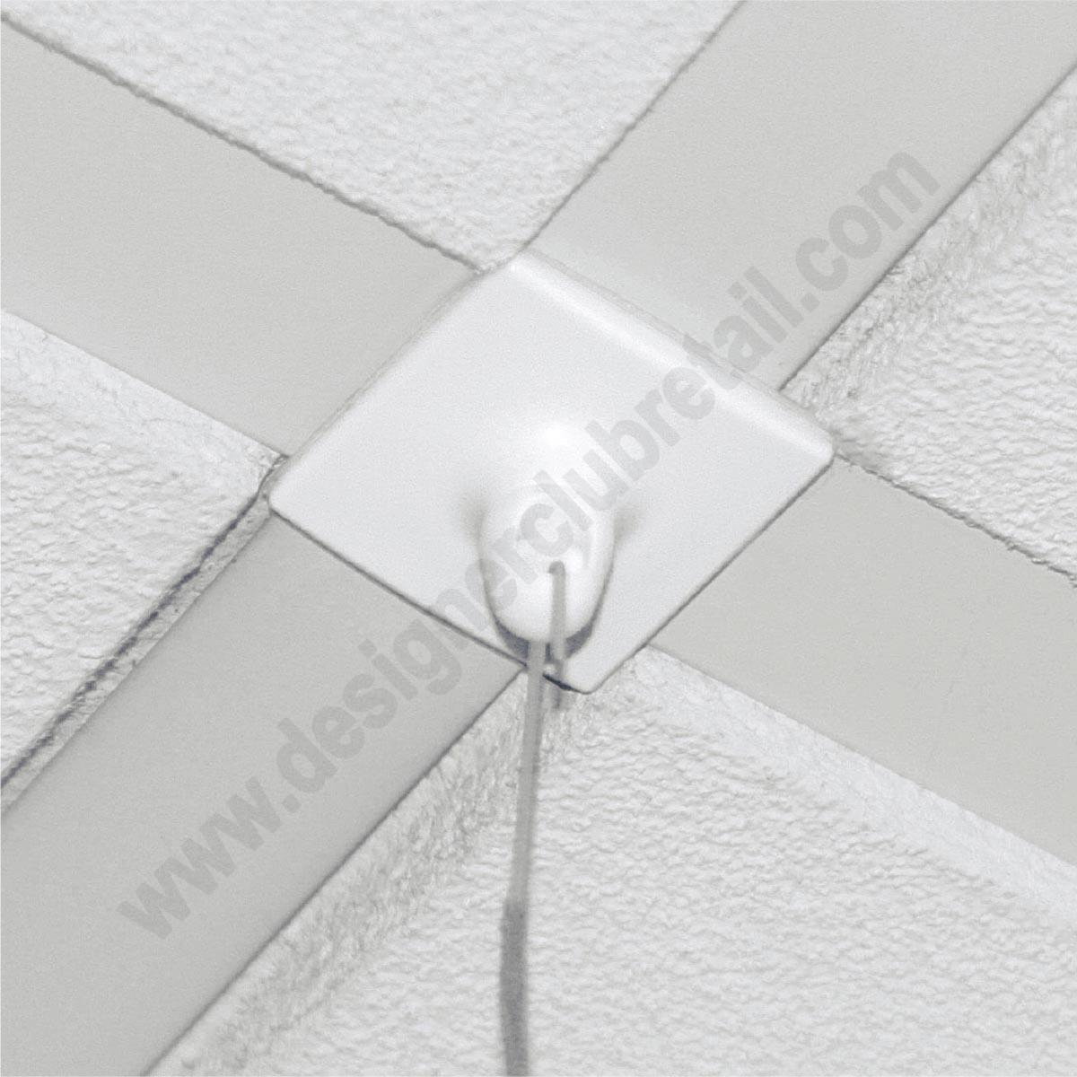 BOUTON ADHESIF CARRE CROCHET TOURNANT POUR PLAFOND