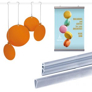 5-Hanging system and poster holders profiles